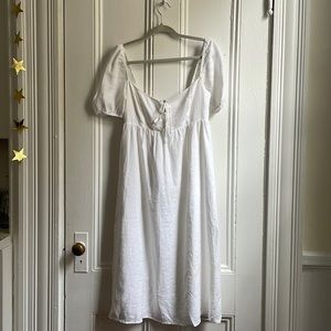 Aritzia Wilfred White Linen Dress